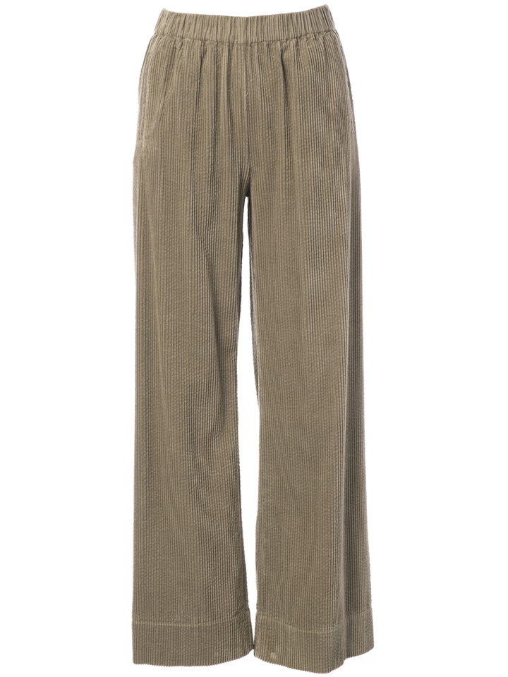 Licht groene broek in ribfluweel met elastiek JC Sophie