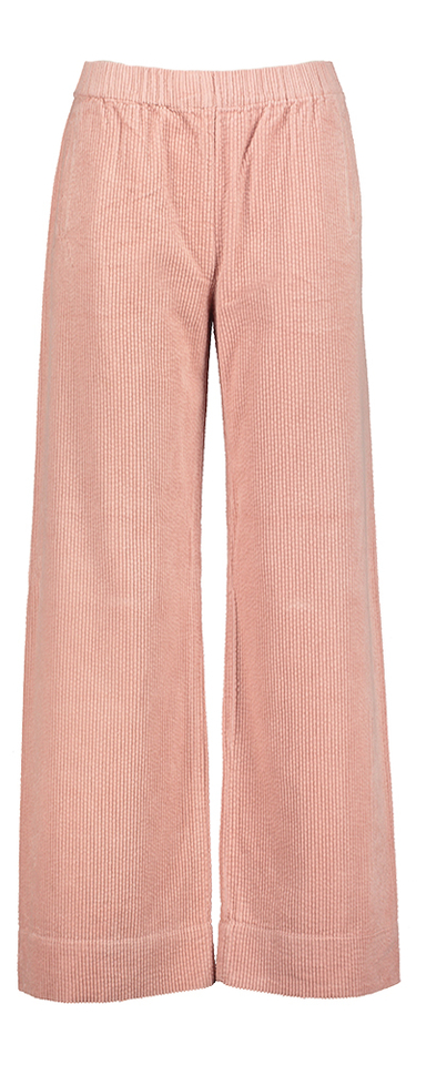 Roze wijde broek in ribfluweel JC Sophie