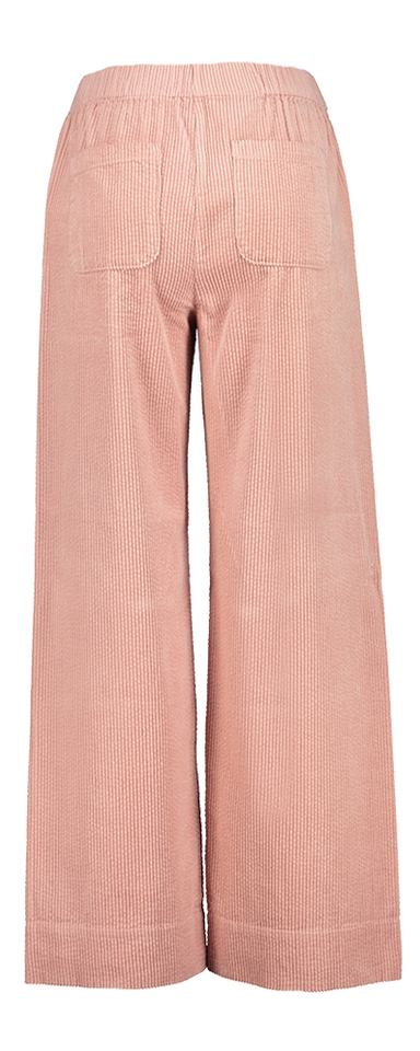 Roze wijde broek in ribfluweel JC Sophie