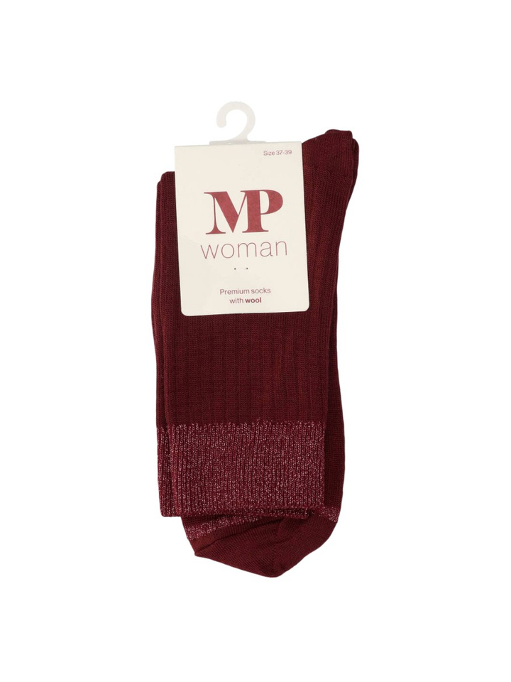 Bordeaux sokken Erina wool rib MP Denmark