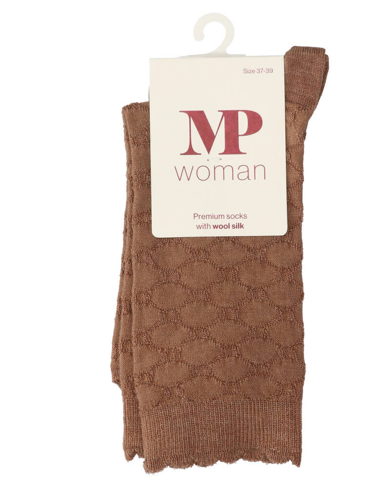 Lichtbruine sokken met motief Grace MP Denmark