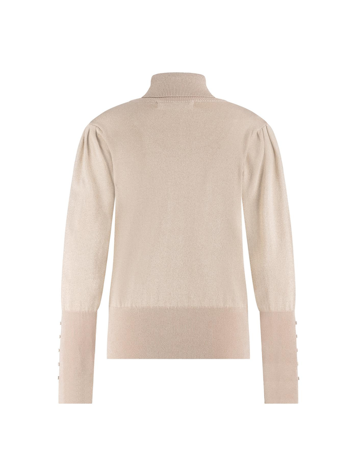 Gouden glitter trui met rolkraag Sylvia Lurex Nukus 