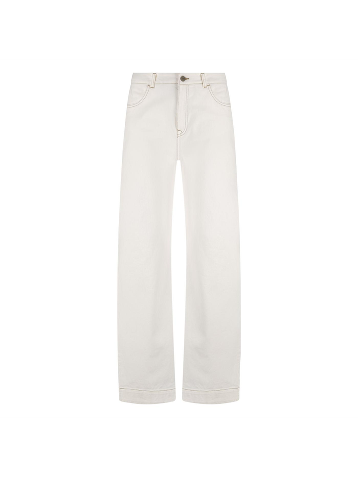Witte wide leg jeans Abby Nukus