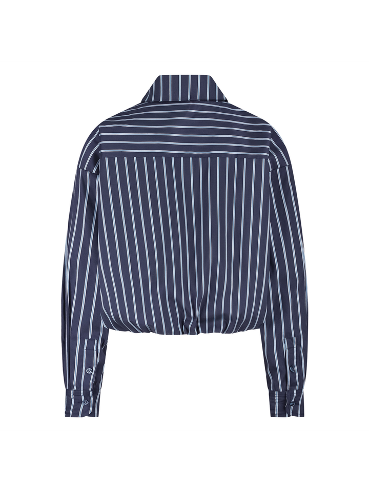 Blauwe gestreepte blouse met zak Ariana Nukus 