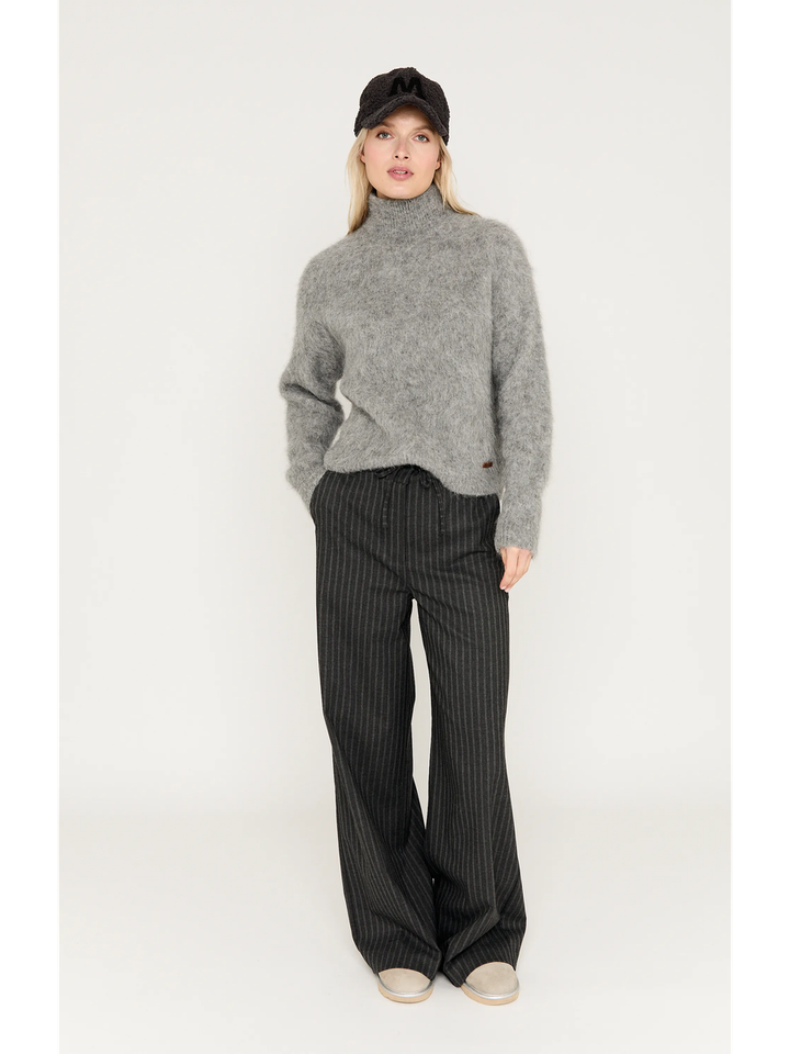 Lichtgrijze alpaca wollen pull Ashley MSCW