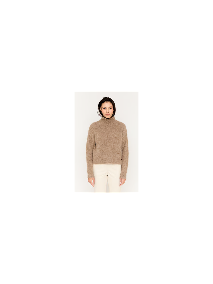 Bruinkleurige alpaca wollen pull Ashley MSCW