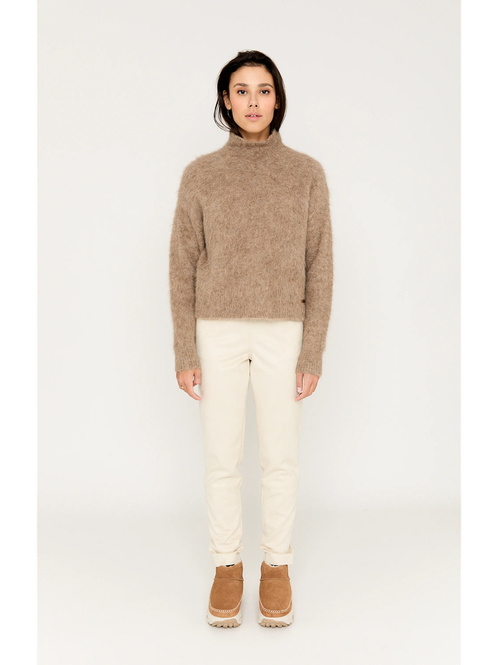 Bruinkleurige alpaca wollen pull Ashley MSCW