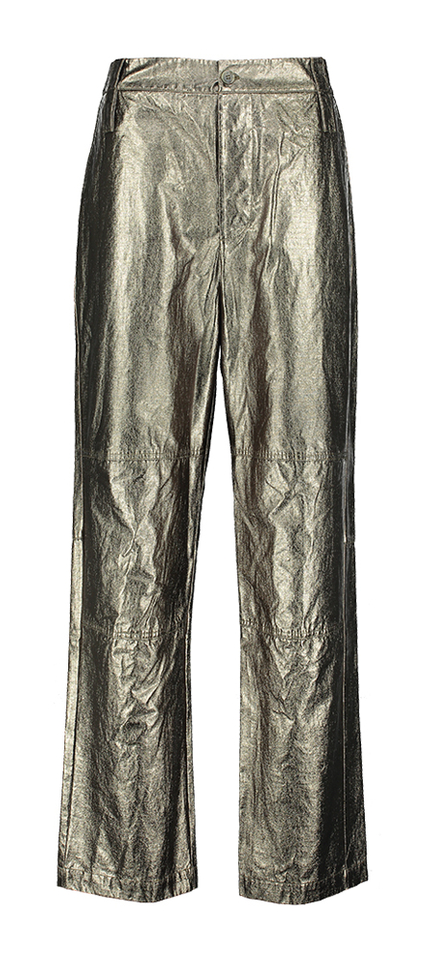 Bronzen metallic broek Fresia Rabens Saloner 