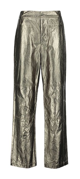Bronzen metallic broek Fresia Rabens Saloner
