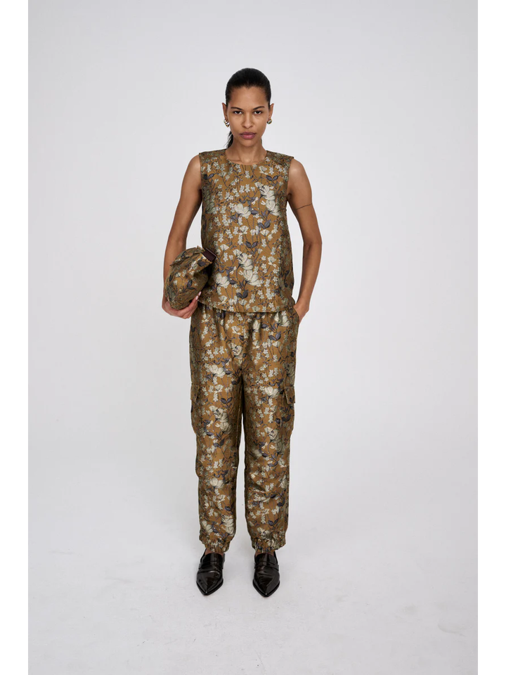 Mouwloze bloes in bloemenprint Piper Rabels Saloner