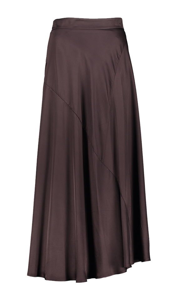 Chocoladebruine lange rok Dagmara Rabens
