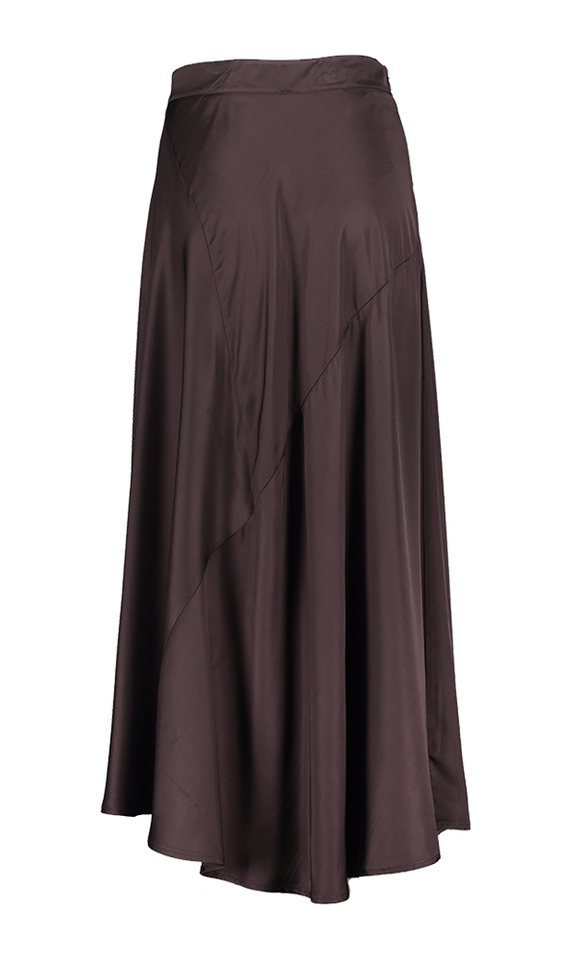 Chocoladebruine lange rok Dagmara Rabens