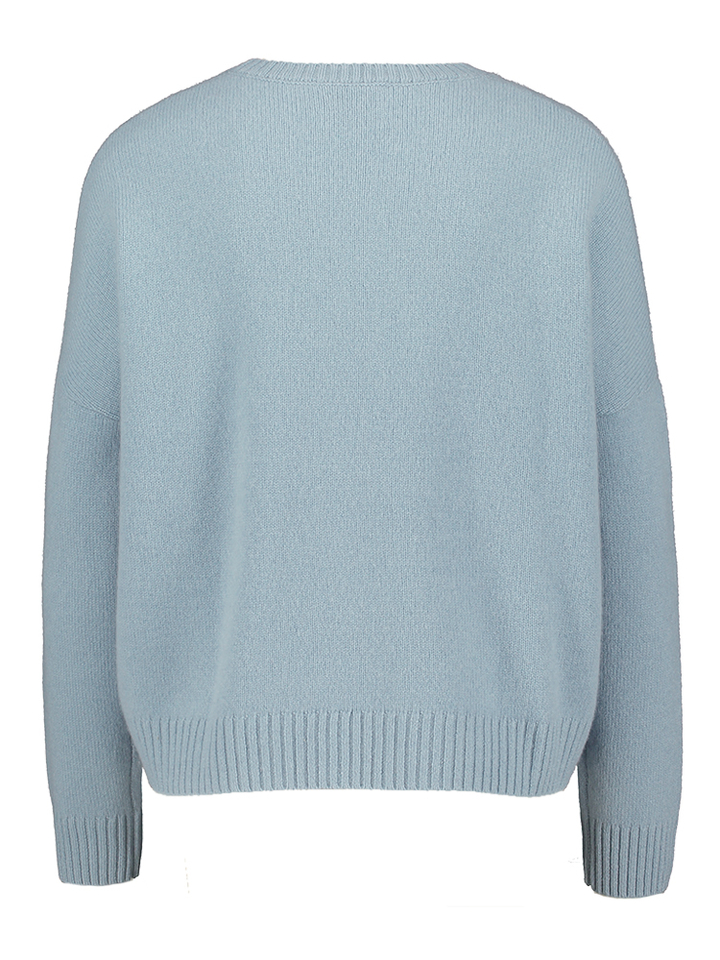 Blauwe pull met ronde hals en lange mouwen Amelie Kujten