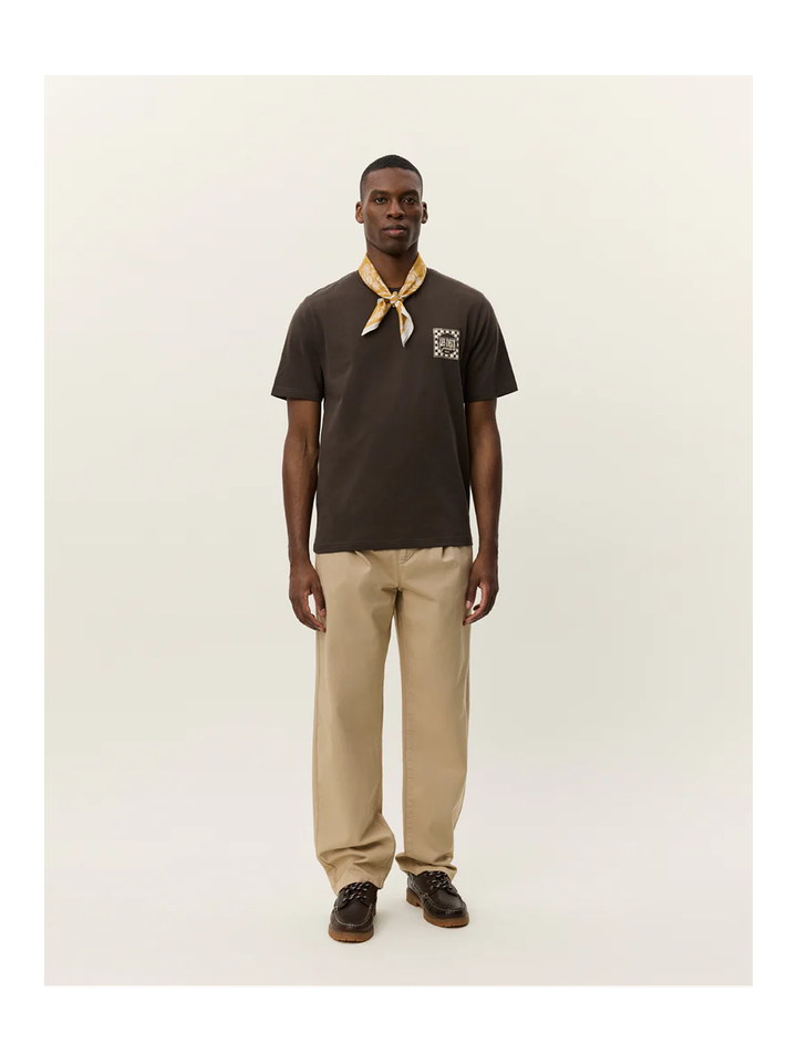 Bruine katoenen t-shirt Les Deux