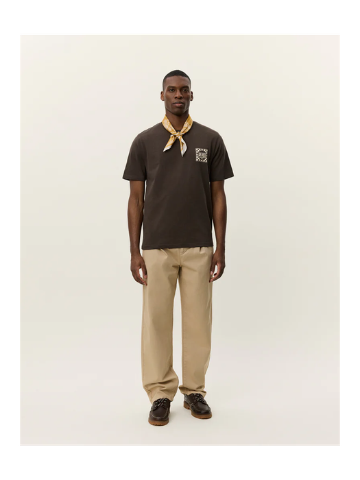 Bruine katoenen t-shirt Les Deux