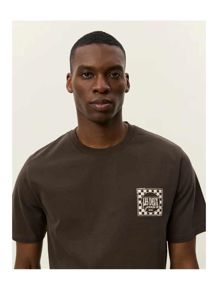 Bruine katoenen t-shirt Les Deux