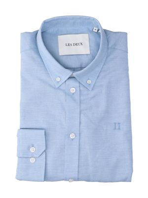 Lichblauw katoenen hemd (regular fit) met lange mouwen Les Deux