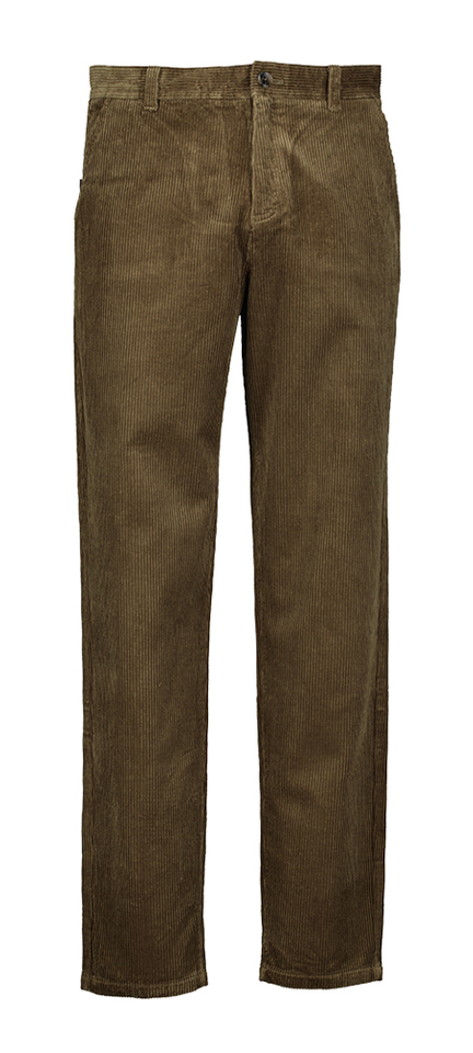 Bruingroene ribfluwelen broek Les Deux