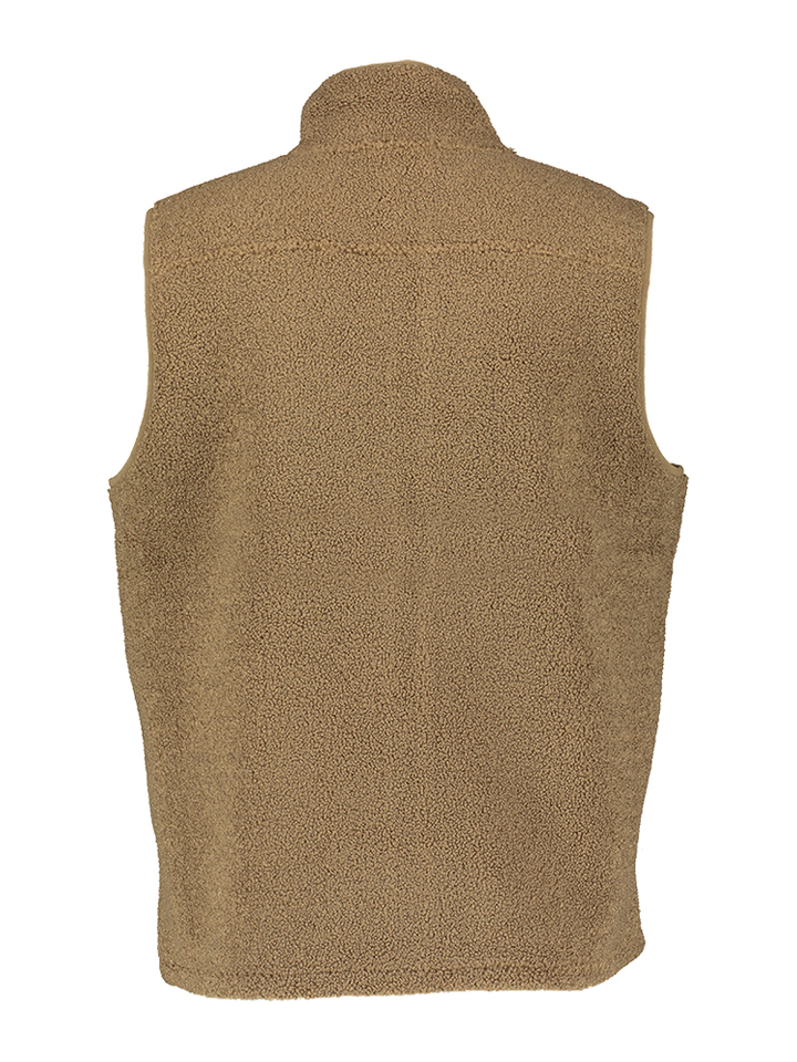 Groenbruine teddy bodywarmer met rits Les Deux