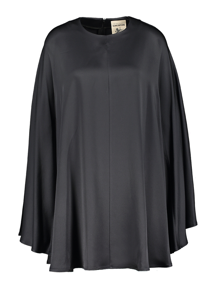 Donkergijze wijdvallende tuniek Semicouture 