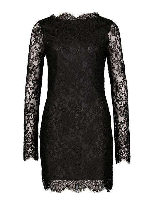 Zwart kleed met lange mouw Semicouture