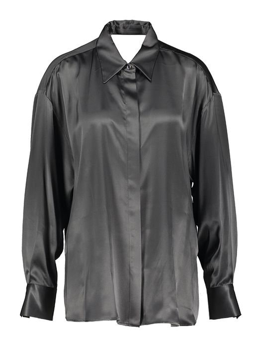 Grijze bloes in satijn Semicouture