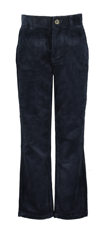 Donkerblauwe ribfluwelen broek Les Deux