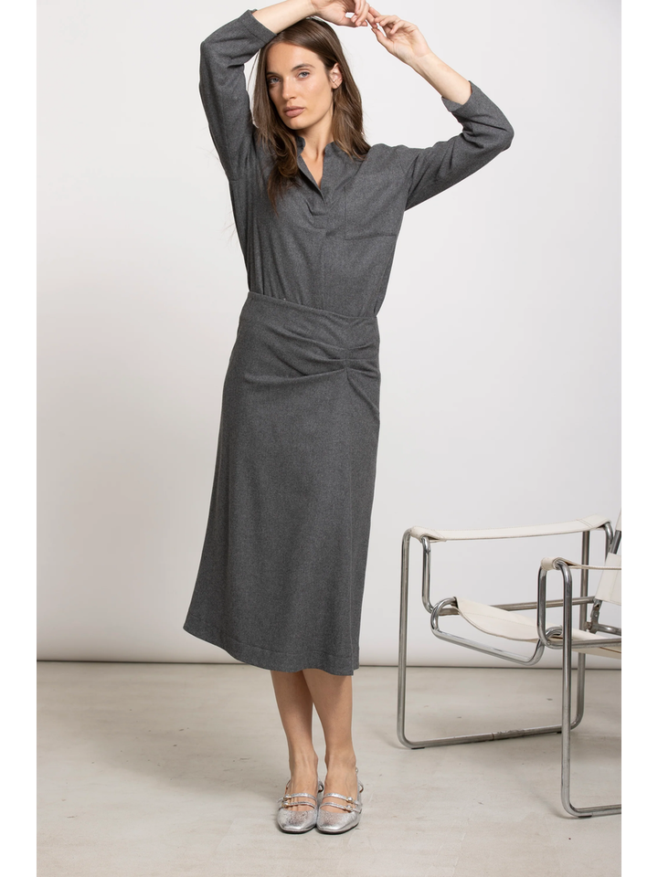 Grijze flanel rok Twain Gigue 