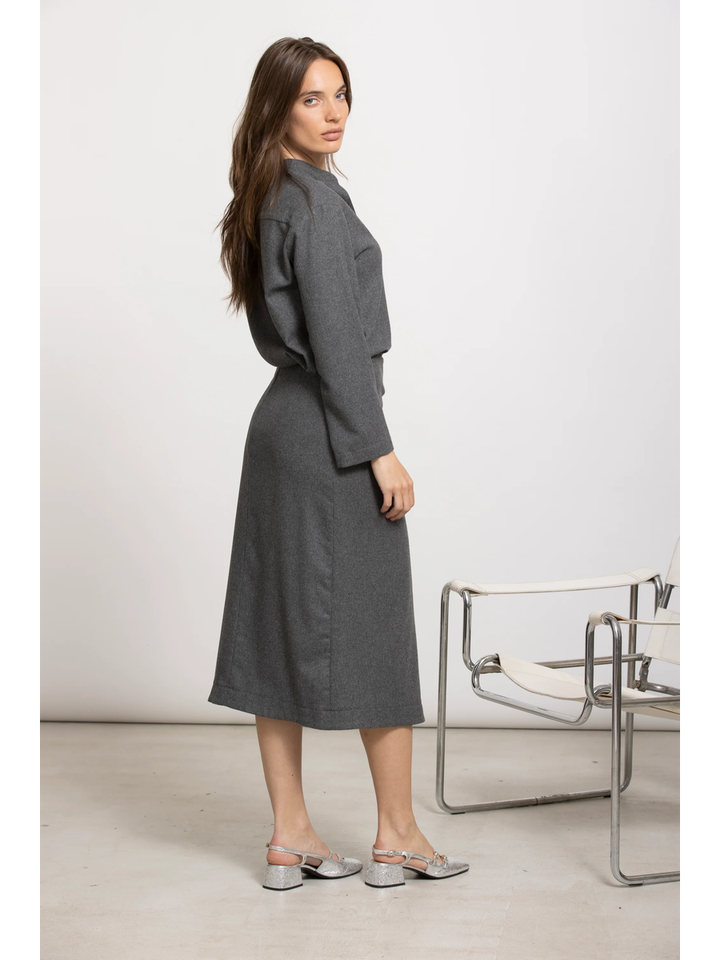 Grijze flanel rok Twain Gigue 