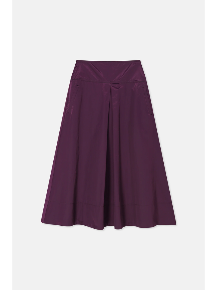 Bordeaux blinkende rok met springplooi en steekzakken Tinkin Gigue 