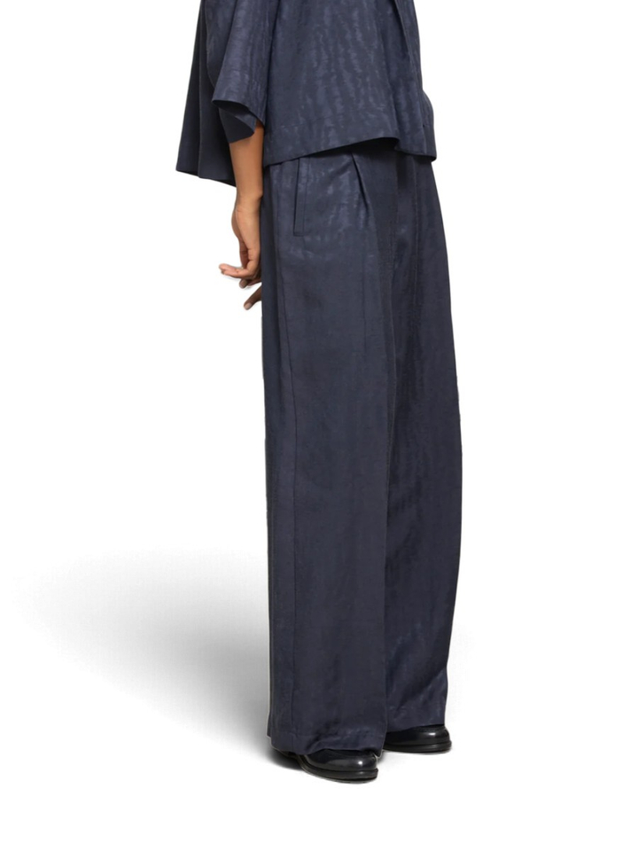 Donkerblauwe geklede broek Roche Gigue 