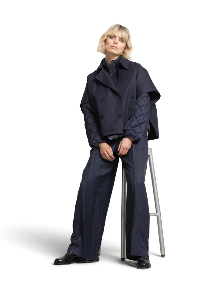 Donkerblauwe geklede broek Roche Gigue 