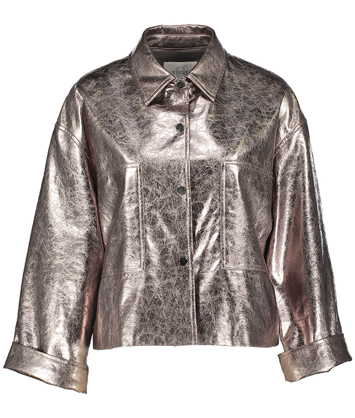 Brons kleurige vest in imitatieleer  Wabbis Gigue
