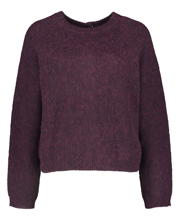 Bordeaux wollen gilet met knopen Ludo Gigue