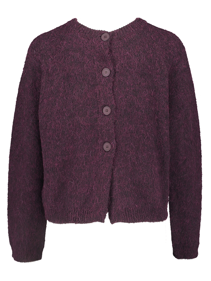 Bordeaux wollen gilet met knopen Ludo Gigue