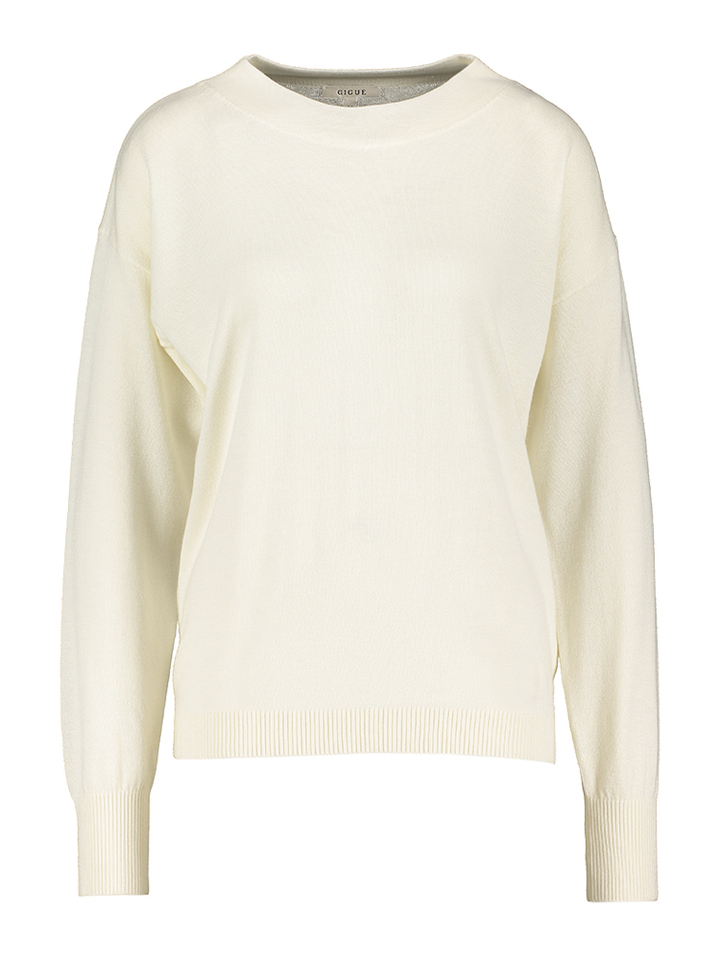 Witte pull met ronde hals Legas Gigue 