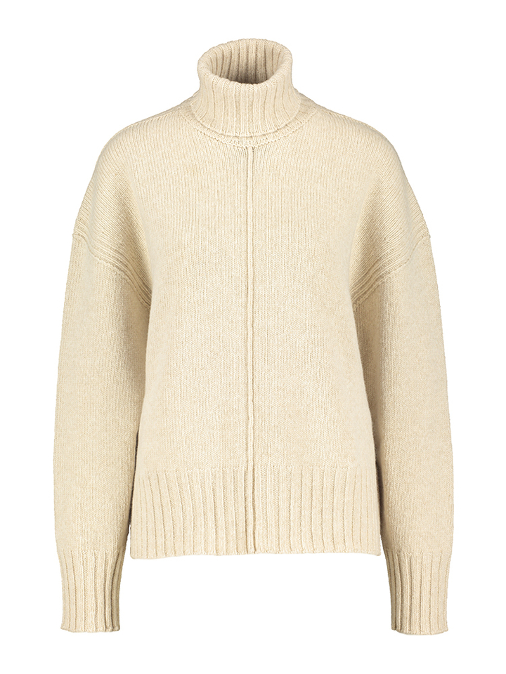 Beige wollen gebreide turi Seventy