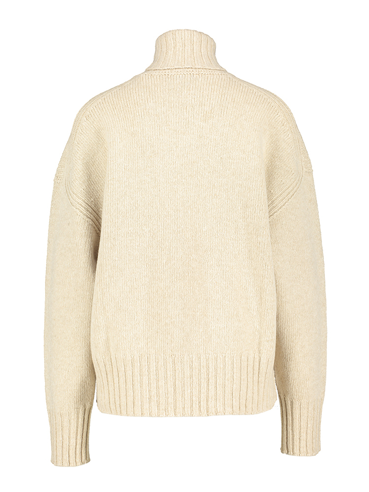 Beige wollen gebreide turi Seventy