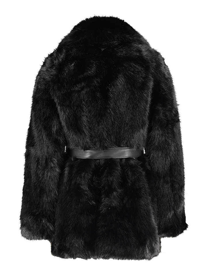 Zwarte faux fur mantel Flaga Vanessa Bruno