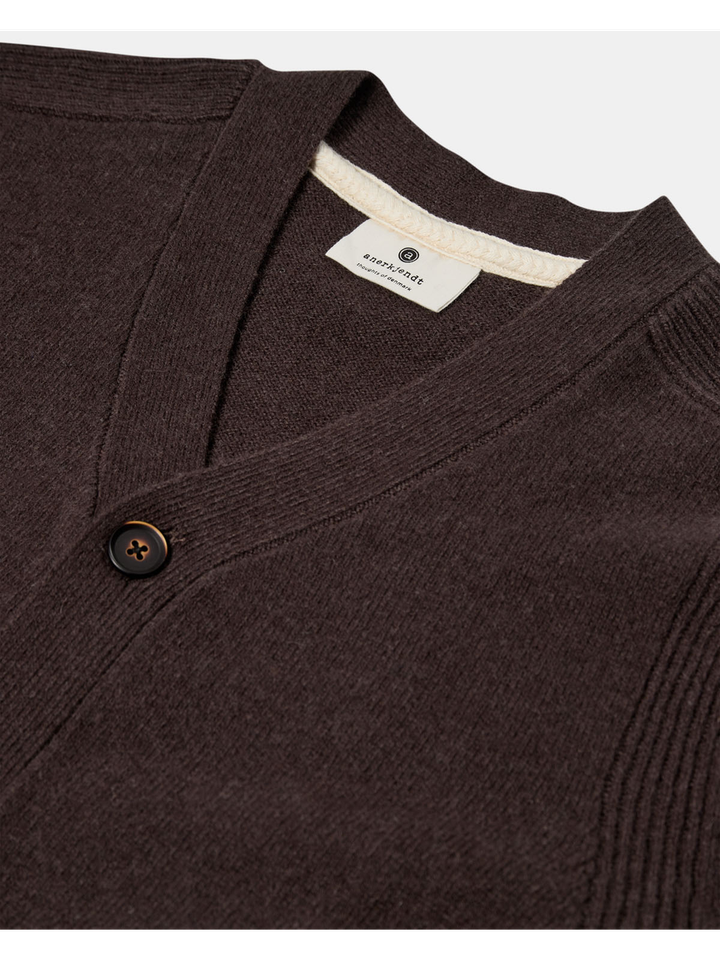 Bruine wollen cardigan Anerkjendt