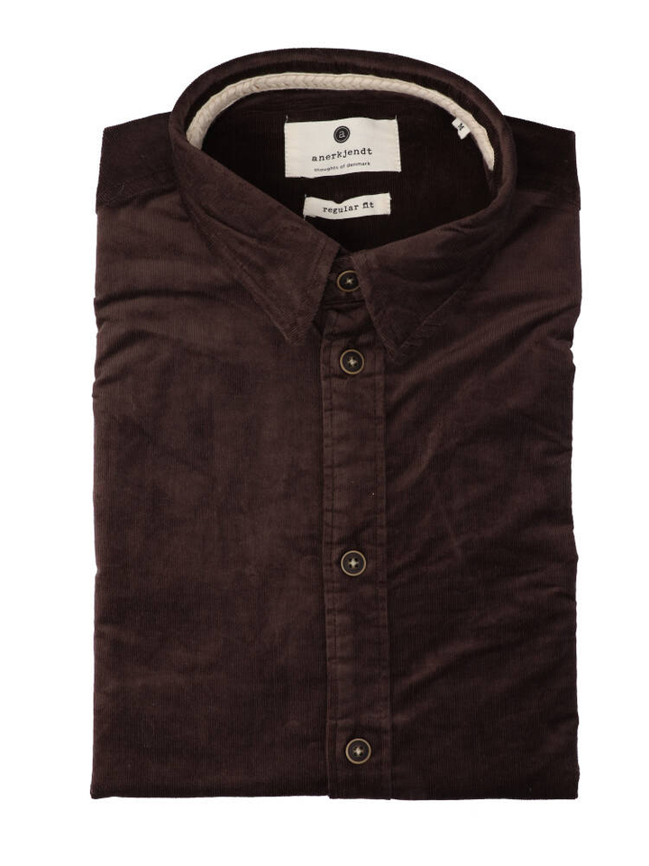 Mulch ribfluwelen hemd (regular fit) met lange mouwen Anerkjendt