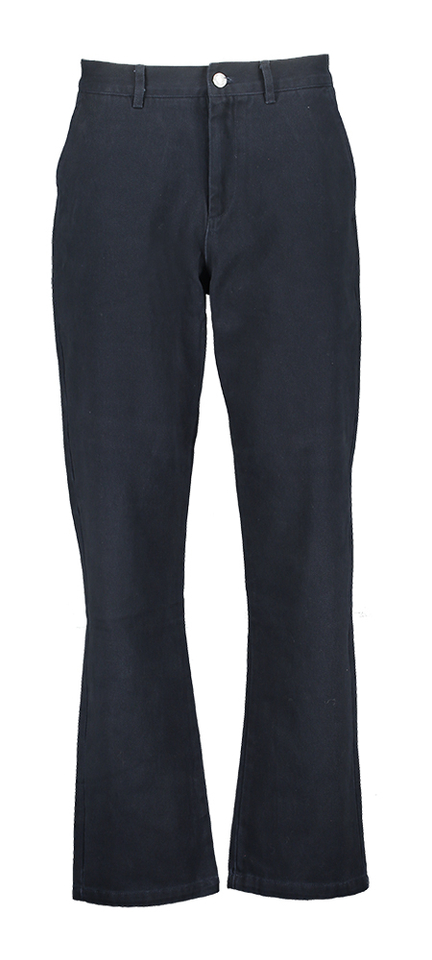 Donkerblauwe katoeoen tapered fit broek Anerkjendt