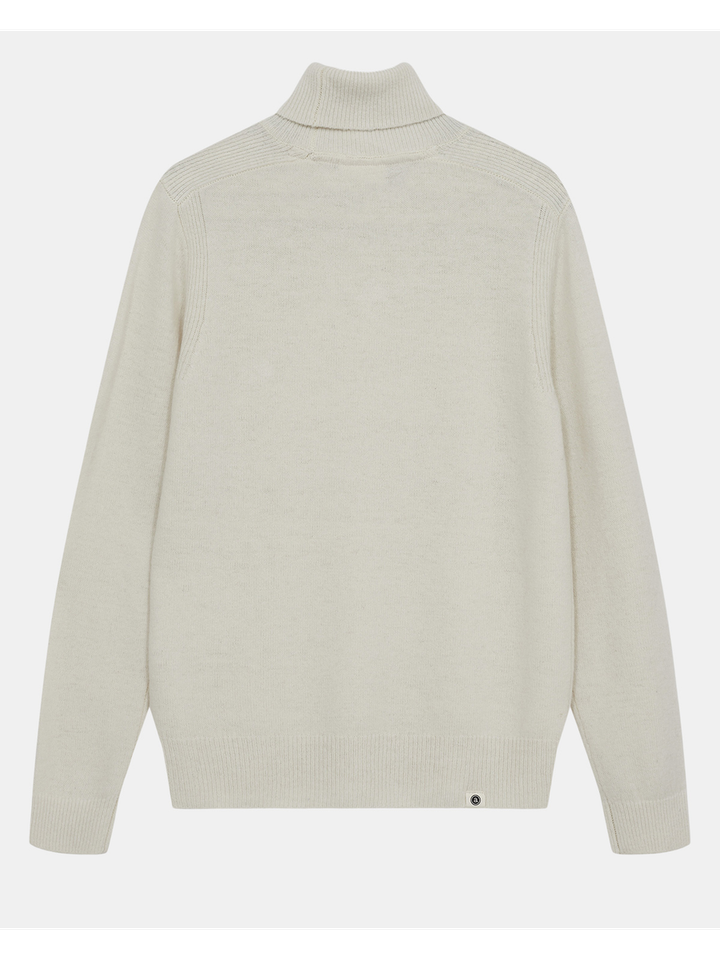 Ecru wollen trui met rolkraag Anerkjendt