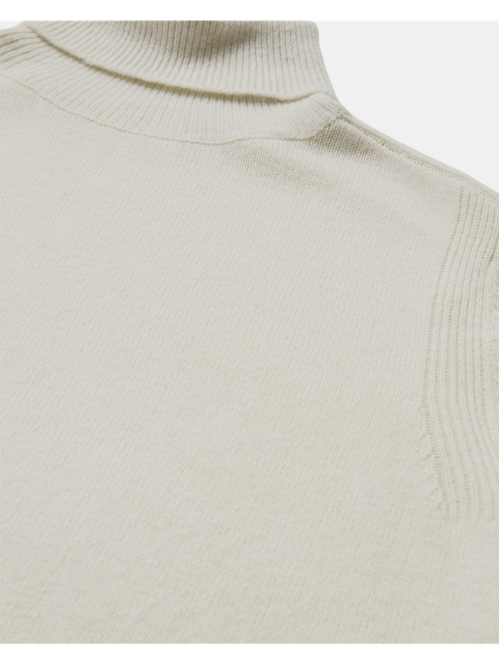 Ecru wollen trui met rolkraag Anerkjendt