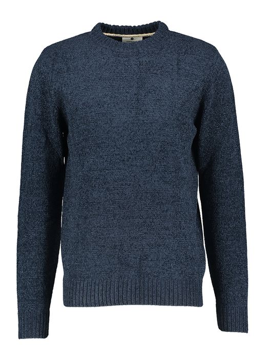 Donkerblauw gebreide trui Chenille Anerkjendt