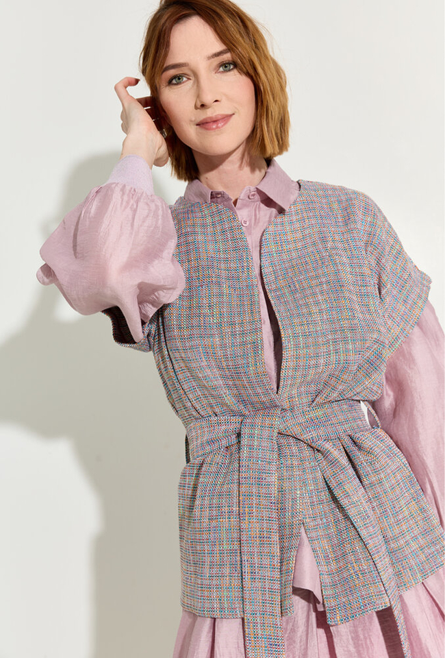 Multicolor vest met lint Her 