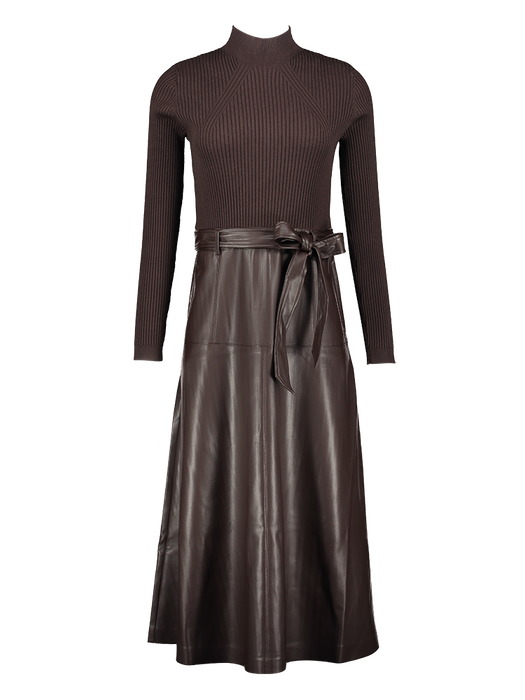 Chocoladebruine lange jurk Twinset