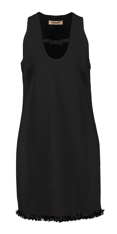 Zwarte mouwloze feestjurk Twinset