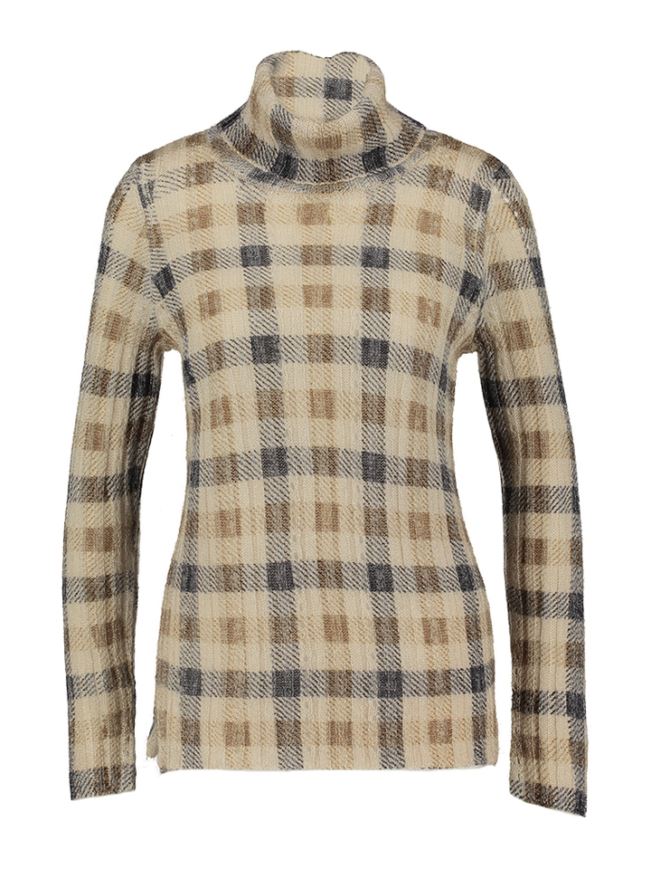Geruiten trui met rolkraag Twinset Milano