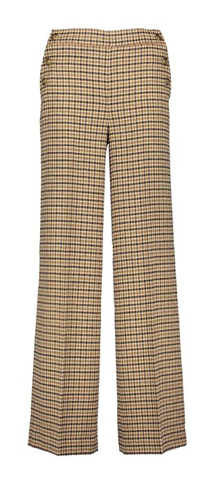 Zwart en bruin geruite broek in print Twinset
